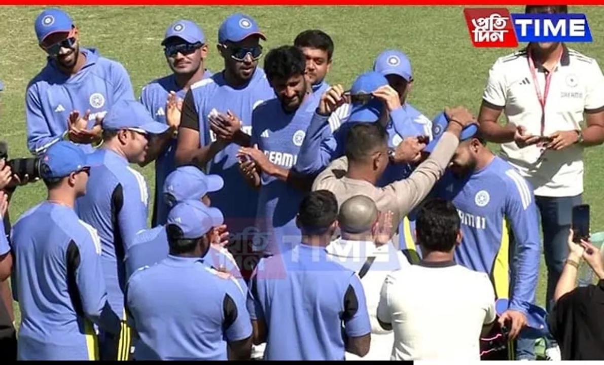 Touching Moment as Assam's Riyan Parag Receives Indian Cap from Proud Father